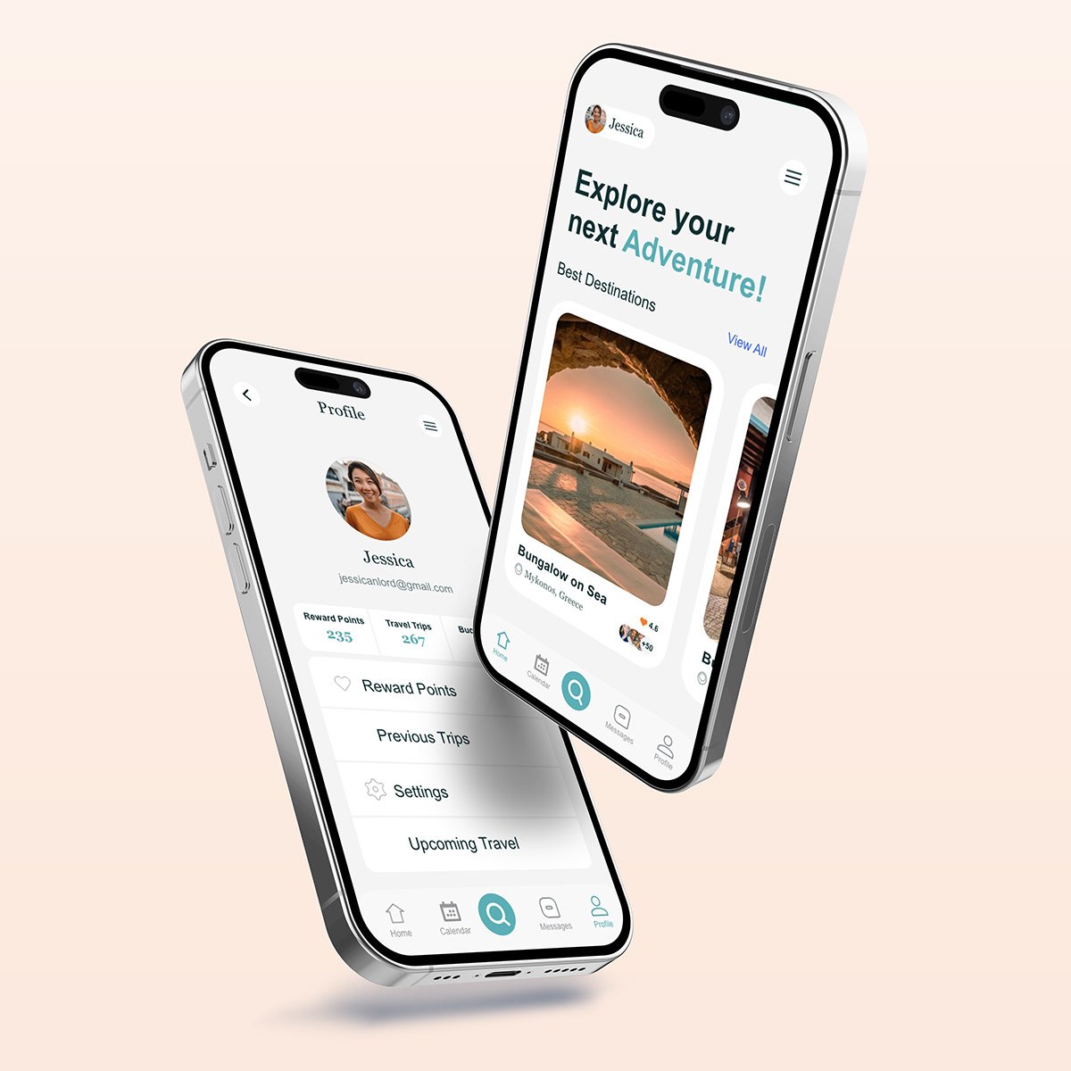 Profile and home screens
