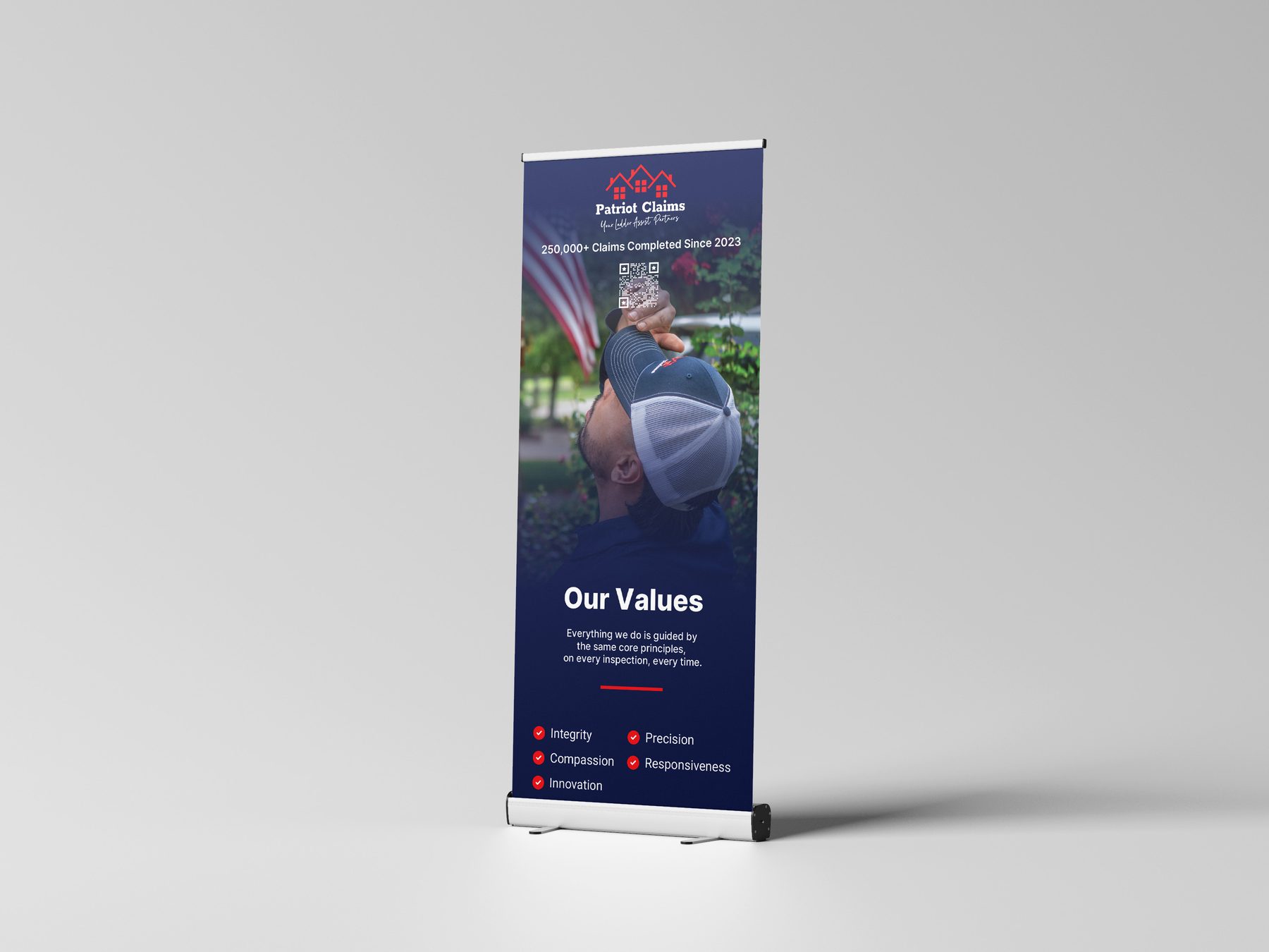 Roll-up banner: Our Values