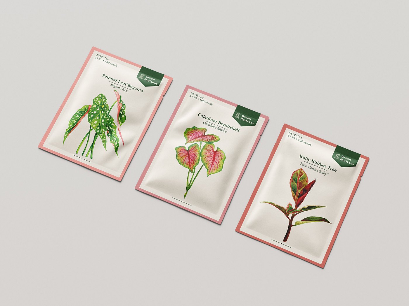 Three seed packets
